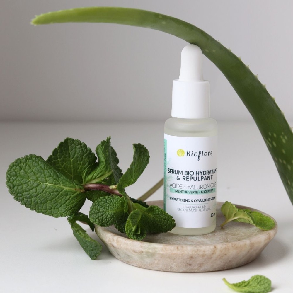 Sérum bio hydratant & repulpant à menthe verte